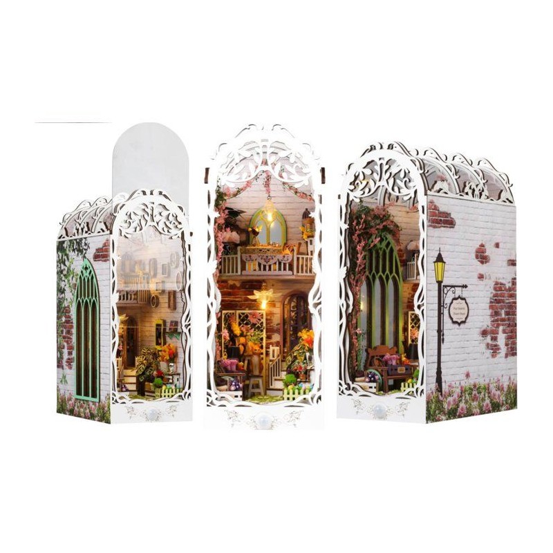 Book Nook - Kit DIY a construire Maquette 3D Serre Livre - Maison Cosy