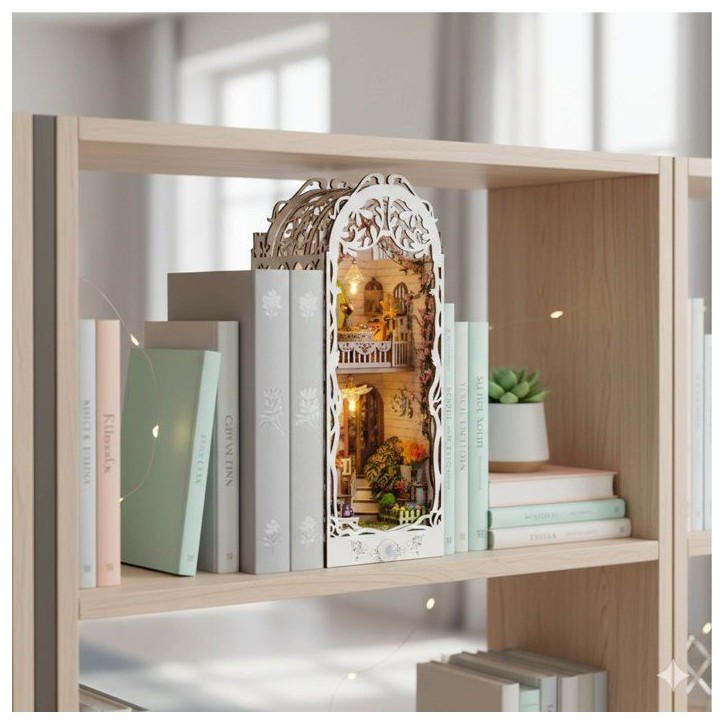 Book Nook - Kit DIY a construire Maquette 3D Serre Livre - Maison Cosy Creanook - 11 x 19 x 29 cm Book Nook - Kit DIY a construire Maquette 3D Serre Livre - Maison Cosy Creanook - 11 x 19 x 29 cm