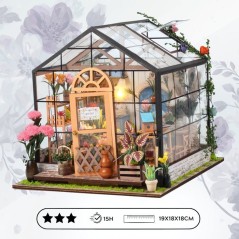 Book Nook - Kit DIY a construire Maquette 3D Serre Livre - Serre Fleur