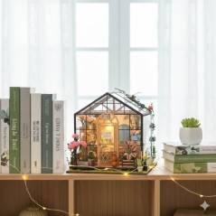 Book Nook - Kit DIY a construire Maquette 3D Serre Livre - Serre Fleur