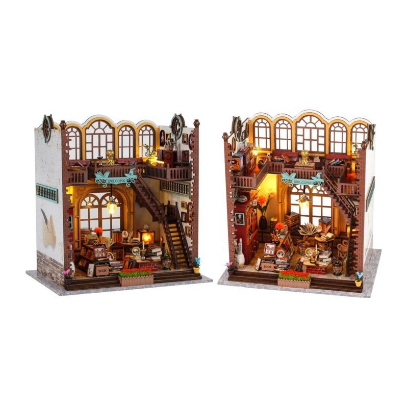 Book Nook - Kit DIY a construire Maquette 3D Serre Livre - Bibliothequ