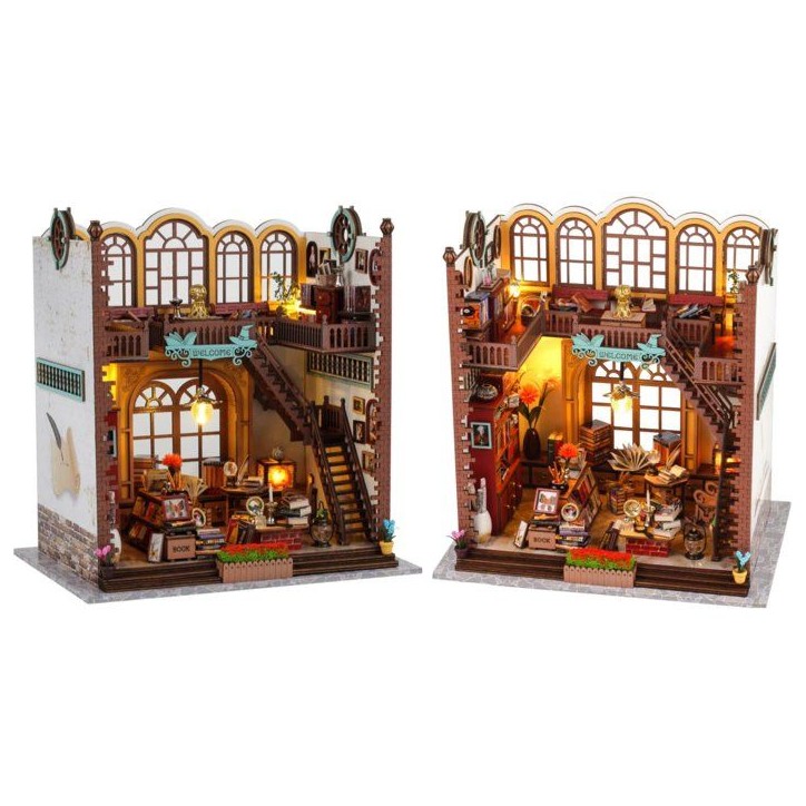 Book Nook - Kit DIY a construire Maquette 3D Serre Livre - Bibliotheque Creanook - 24 x 17 x 25 cm Book Nook - Kit DIY a construire Maquette 3D Serre Livre - Bibliotheque Creanook - 24 x 17 x 25 cm