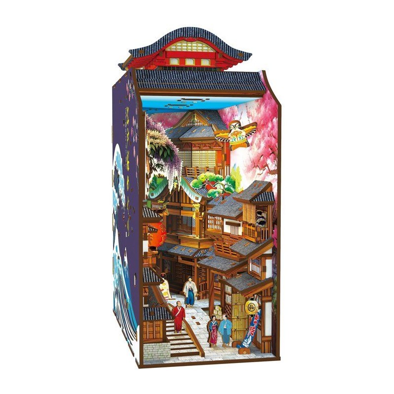 Book Nook - Kit DIY a construire Maquette 3D Serre Livre - Ruelle Japo