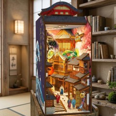 Book Nook - Kit DIY a construire Maquette 3D Serre Livre - Ruelle Japo