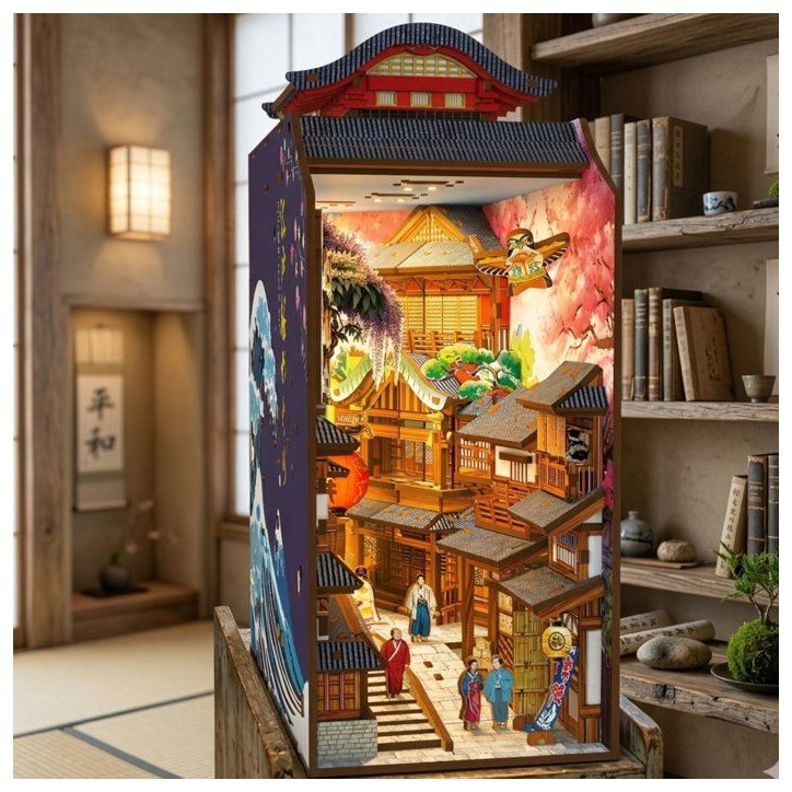 Book Nook - Kit DIY a construire Maquette 3D Serre Livre - Ruelle Japonaise Nookland - 10 x 19 x 24 cm Book Nook - Kit DIY a construire Maquette 3D Serre Livre - Ruelle Japonaise Nookland - 10 x 19 x 24 cm