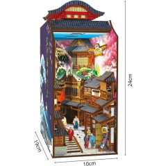 Book Nook - Kit DIY a construire Maquette 3D Serre Livre - Ruelle Japo