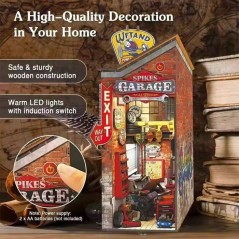 Book Nook - Kit DIY a construire Maquette 3D Serre Livre - Garage vint
