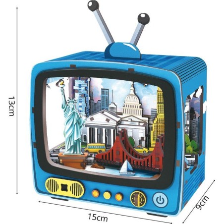 Book Nook - Kit DIY a construire Maquette 3D Serre Livre - TV New York