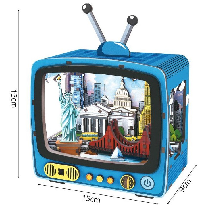 Book Nook - Kit DIY a construire Maquette 3D Serre Livre - TV New York - 12,5 x 8 x 13 cm Book Nook - Kit DIY a construire Maquette 3D Serre Livre - TV New York - 12,5 x 8 x 13 cm