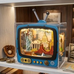 Book Nook - Kit DIY a construire Maquette 3D Serre Livre - TV New York