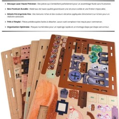 Book Nook - Kit DIY a construire Maquette 3D Serre Livre - Mini boulan