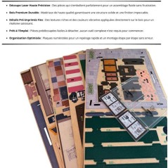 Book Nook - Kit DIY a construire Maquette 3D Serre Livre - Coffee Shop