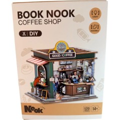 Book Nook - Kit DIY a construire Maquette 3D Serre Livre - Coffee Shop