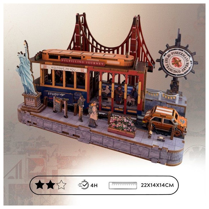 Book Nook - Kit DIY a construire Maquette 3D Serre Livre - Rue de New York Nookland - 22 x 14 x 14 cm Book Nook - Kit DIY a construire Maquette 3D Serre Livre - Rue de New York Nookland - 22 x 14 x 14 cm