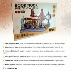 Book Nook - Kit DIY a construire Maquette 3D Serre Livre - Rue de New