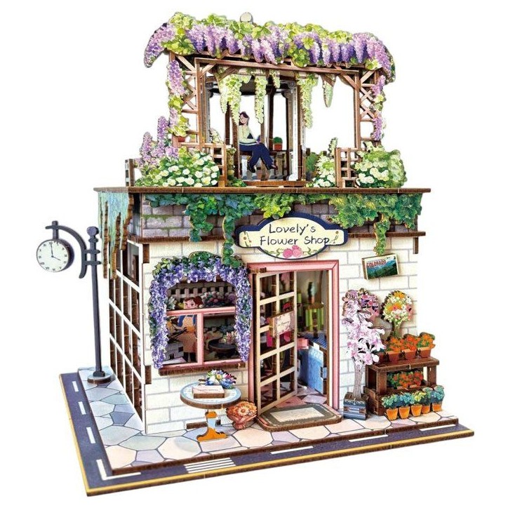 Book Nook - Kit DIY a construire Maquette 3D Serre Livre - Flower shop Nookland - 16 x 15 x 23 cm Book Nook - Kit DIY a construire Maquette 3D Serre Livre - Flower shop Nookland - 16 x 15 x 23 cm