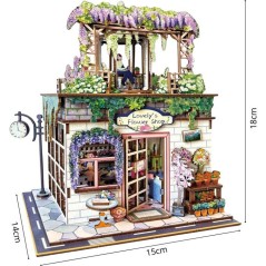 Book Nook - Kit DIY a construire Maquette 3D Serre Livre - Flower shop