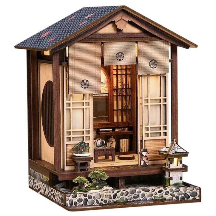 Book Nook - Kit DIY a construire Maquette 3D Serre Livre - Zen house Nookland - 12,5 x 12 x 17 cm Book Nook - Kit DIY a construire Maquette 3D Serre Livre - Zen house Nookland - 12,5 x 12 x 17 cm