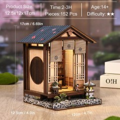 Book Nook - Kit DIY a construire Maquette 3D Serre Livre - Zen house N