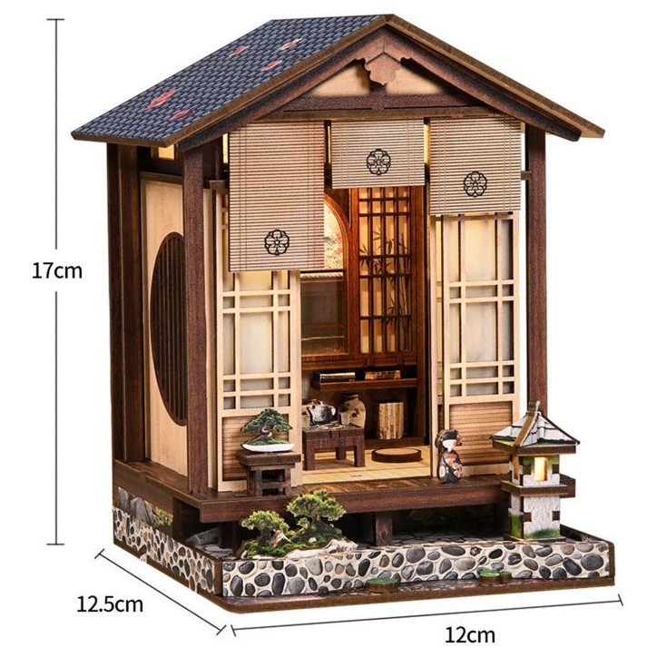 Book Nook - Kit DIY a construire Maquette 3D Serre Livre - Zen house Nookland - 12,5 x 12 x 17 cm Book Nook - Kit DIY a construire Maquette 3D Serre Livre - Zen house Nookland - 12,5 x 12 x 17 cm