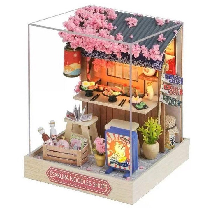 Book Nook - Kit DIY a construire Maquette 3D Serre Livre - Sakura Noodles Creanook - 11 x 9 x 11 cm Book Nook - Kit DIY a construire Maquette 3D Serre Livre - Sakura Noodles Creanook - 11 x 9 x 11 cm