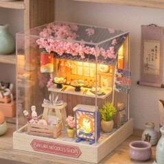 Book Nook - Kit DIY a construire Maquette 3D Serre Livre - Sakura Nood