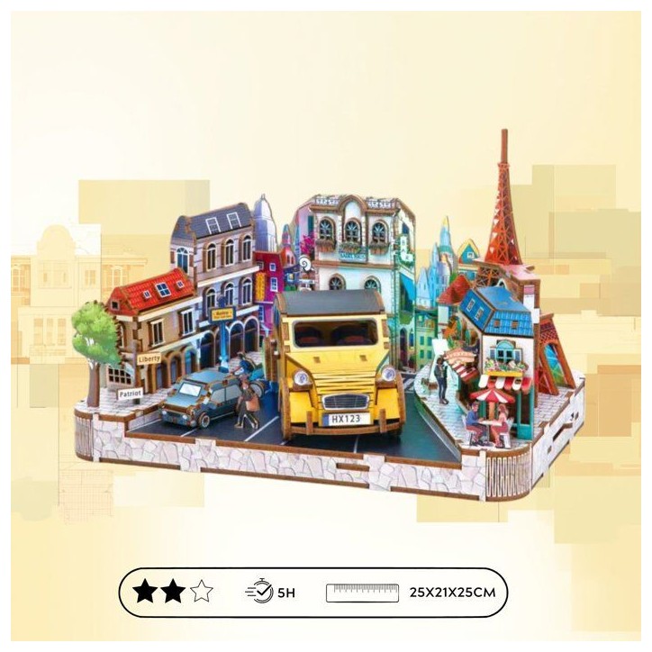 Book Nook - Kit DIY a construire Maquette 3D Serre Livre - Paysage Parisien Nookland - 25 x 21 x 25 cm Book Nook - Kit DIY a construire Maquette 3D Serre Livre - Paysage Parisien Nookland - 25 x 21 x 25 cm
