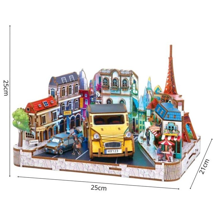 Book Nook - Kit DIY a construire Maquette 3D Serre Livre - Paysage Parisien Nookland - 25 x 21 x 25 cm Book Nook - Kit DIY a construire Maquette 3D Serre Livre - Paysage Parisien Nookland - 25 x 21 x 25 cm