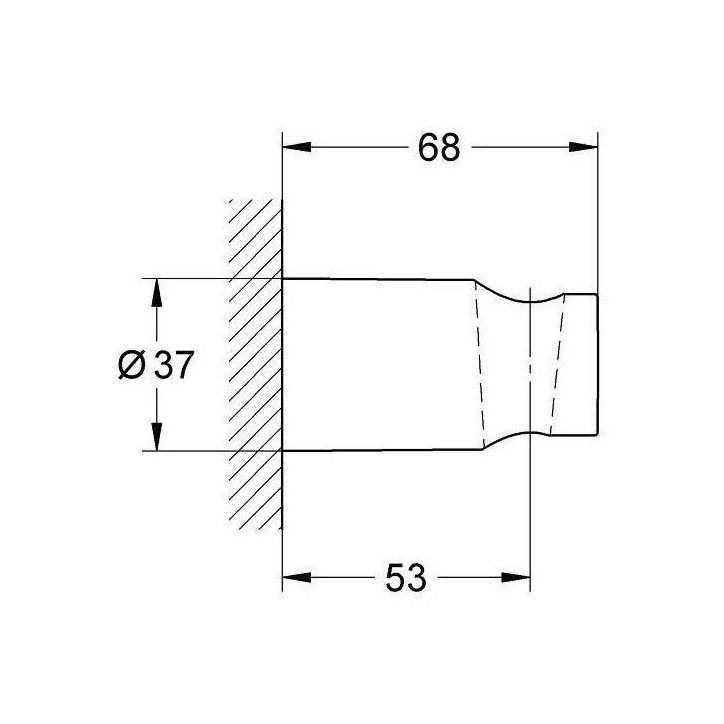 Support de douche mural - GROHE - Vitalio Universal - Non ajustable - Métal Support de douche mural - GROHE - Vitalio Universal - Non ajustable - Métal