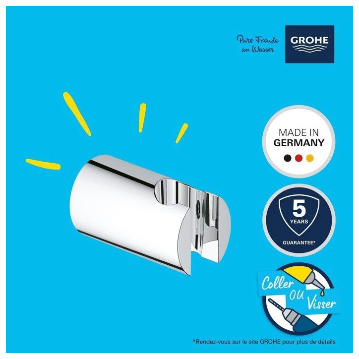 Support de douche mural - GROHE - Vitalio Universal - Non ajustable - Métal Support de douche mural - GROHE - Vitalio Universal - Non ajustable - Métal