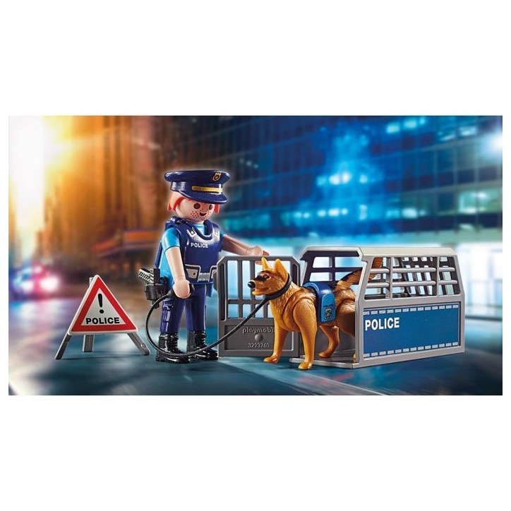 PLAYMOBIL 6878 Barrage de police, City Action, Contient un barrage de police avec chien policier et de nombreux accessoires, des PLAYMOBIL 6878 Barrage de police, City Action, Contient un barrage de police avec chien policier et de nombreux accessoires, des