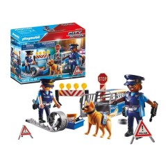 PLAYMOBIL 6878 Barrage de police, City Action, Contient un barrage de