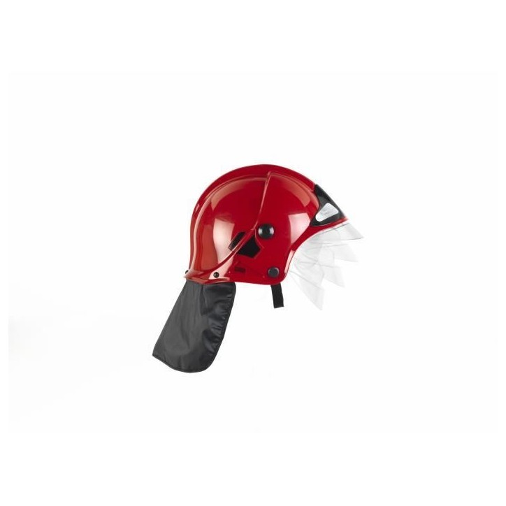 Casque de pompier F1 rouge - KLEIN - Licence MSA GALLET - Visiere escamotable et protege-nuque Casque de pompier F1 rouge - KLEIN - Licence MSA GALLET - Visiere escamotable et protege-nuque