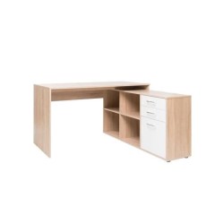 Bureau d'angle LONDON - Panneaux de particules - Décor chene sonoma,
