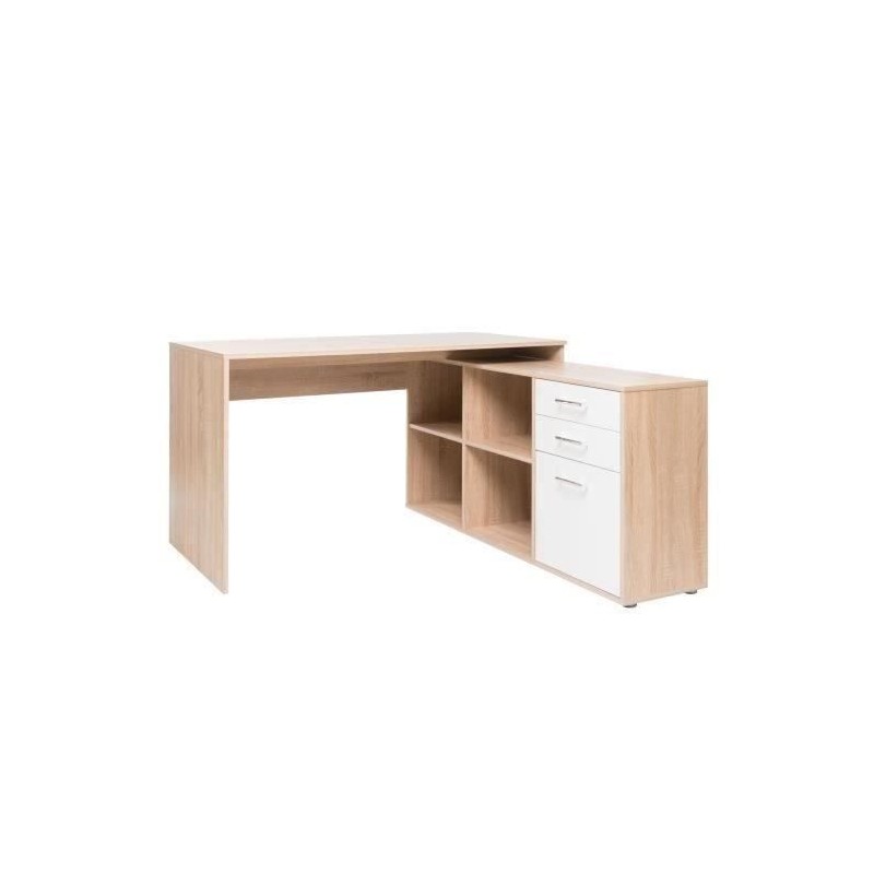 Bureau d'angle LONDON - Panneaux de particules - Décor chene sonoma,