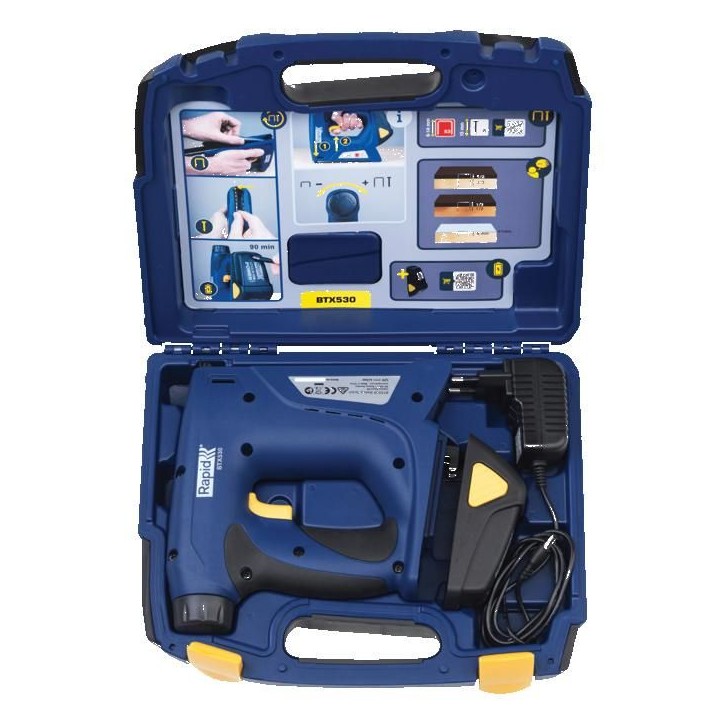 Rapid BTX530 Agrafeuse-cloueuse électrique sans fil a batterie Lithium-Ion Rapid BTX530 Agrafeuse-cloueuse électrique sans fil a batterie Lithium-Ion