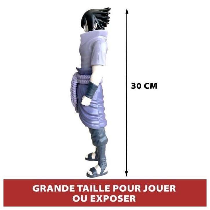 Grande Figurine articulée - BANDAI - Anime Heroes - Naruto Shippuden - Figurine Anime Heroes Mega 30 cm - Sasuke Uchiwa
