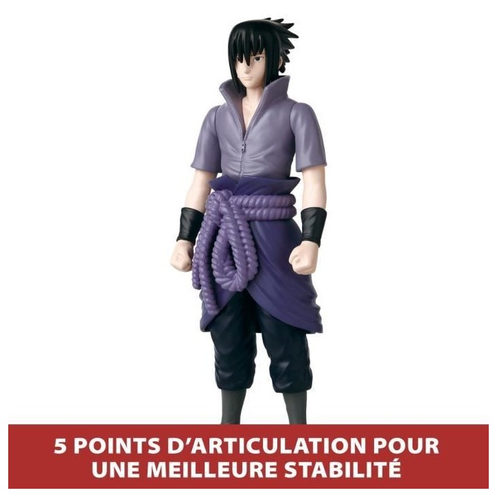 Grande Figurine articulée - BANDAI - Anime Heroes - Naruto Shippuden - Figurine Anime Heroes Mega 30 cm - Sasuke Uchiwa