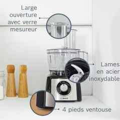 Robot multifonction - BOSCH - MultiTalent3 MCM3PM386 - Noir / Inox bro