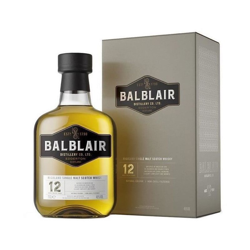 Balblair 12 ans -Whisky - Ecosse - 46% vol - 70 cl avec étui