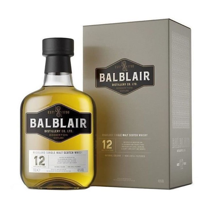 Balblair 12 ans -Whisky - Ecosse - 46% vol - 70 cl avec étui