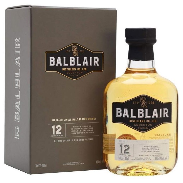 Balblair 12 ans -Whisky - Ecosse - 46% vol - 70 cl avec étui