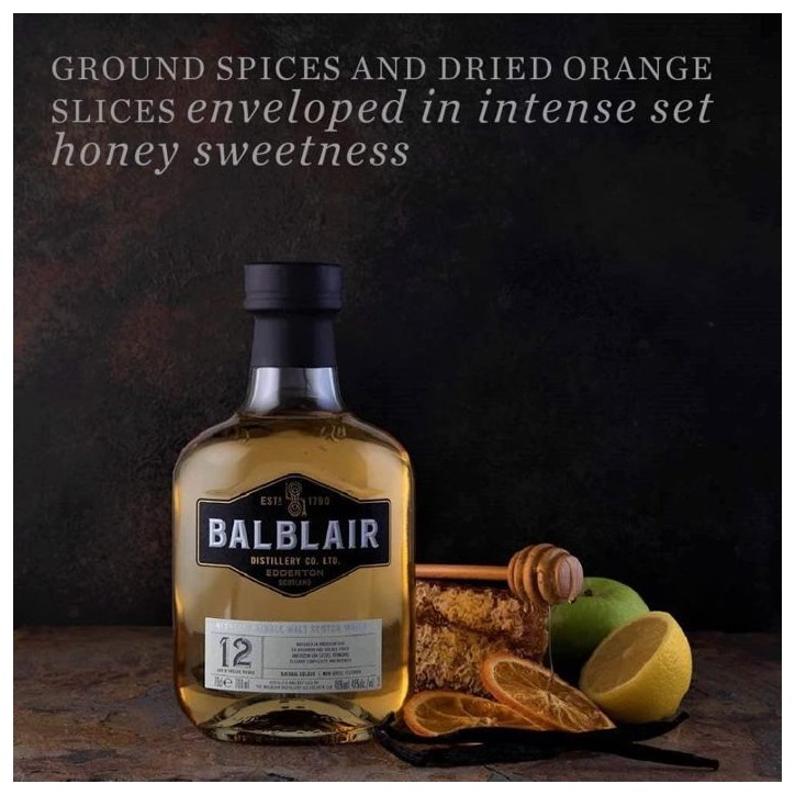 Balblair 12 ans -Whisky - Ecosse - 46% vol - 70 cl avec étui