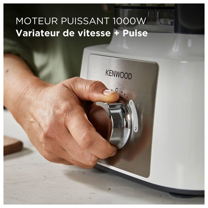 Robot multifonction - KENWOOD - MultiPro Express FDP65.450WH - 1000 W - 3 L - 2 vitesses - Blender 1,5 L - Blanc Robot multifonction - KENWOOD - MultiPro Express FDP65.450WH - 1000 W - 3 L - 2 vitesses - Blender 1,5 L - Blanc