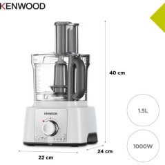 Robot multifonction - KENWOOD - MultiPro Express FDP65.450WH - 1000 W