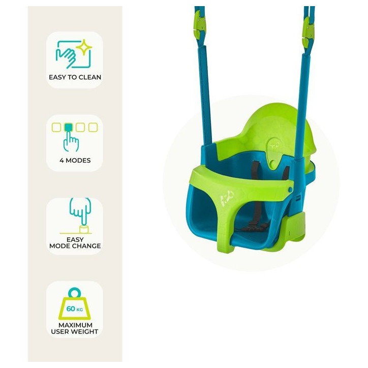 Fauteuil bébé 4-en-1 - TP TOYS - QUADPOD - Bleu Fauteuil bébé 4-en-1 - TP TOYS - QUADPOD - Bleu