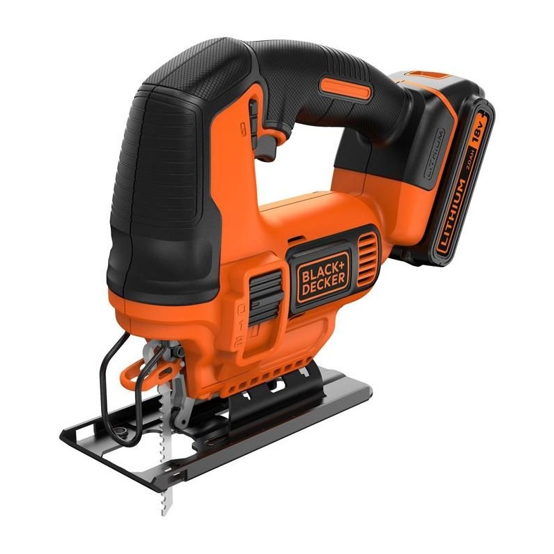 Scie sauteuse pendulaire sans-fil BLACK+DECKER 18V - 1 batterie 2,0 Ah