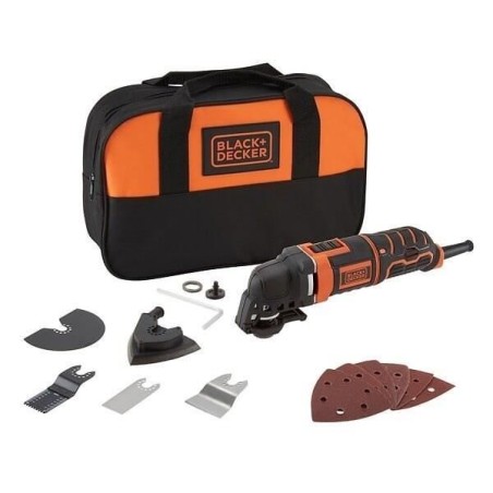Outil multifonction filaire BLACK+DECKER MT300SA2-QS - 300W - Sac a ou