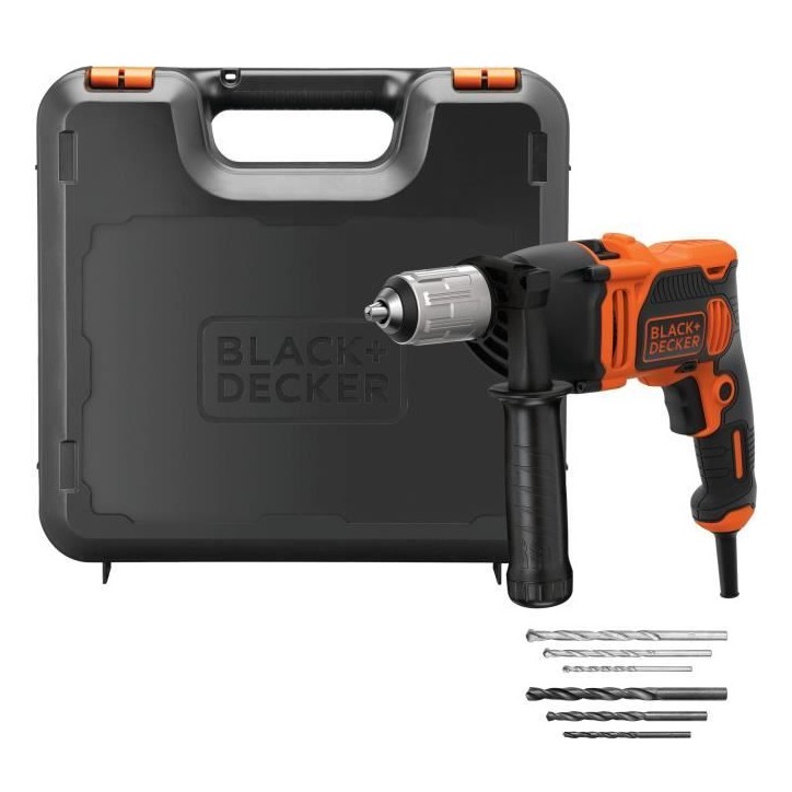 Perceuse a percussion - BLACK & DECKER - BEH850K - Electrique - 2 vitesses - 850W