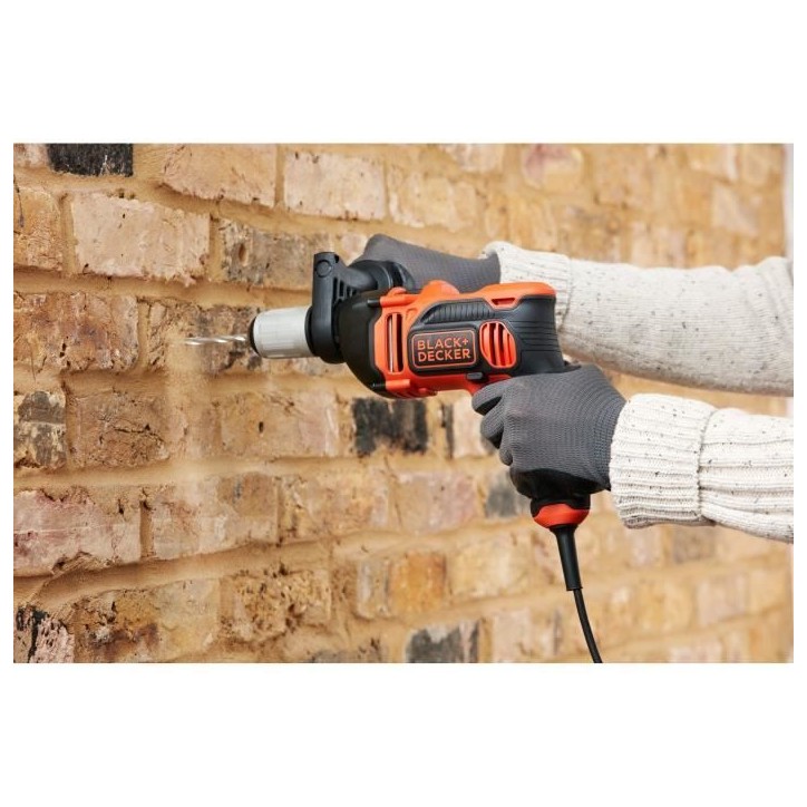 Perceuse a percussion - BLACK & DECKER - BEH850K - Electrique - 2 vitesses - 850W